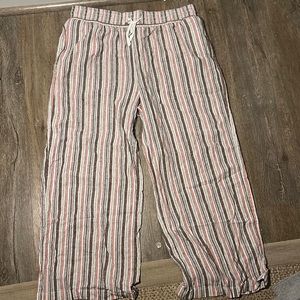Beachy linen pants — multicolored